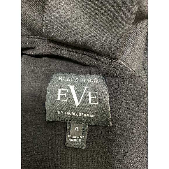 Black Halo 'Egan' Black One-Shoulder Gown Size 4 - Picture 4 of 5